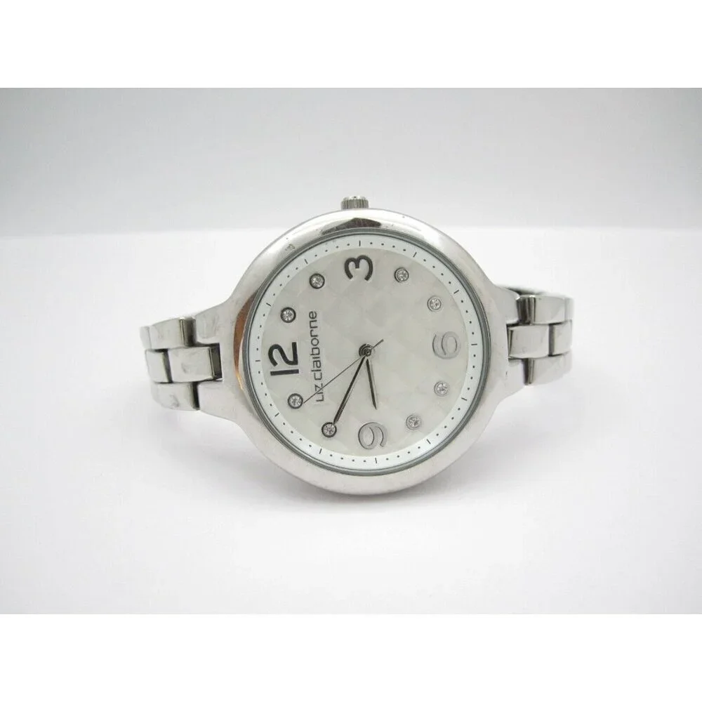 Women Liz Claiborne Quartz WR Analog 39mm Round Watch (H555) 